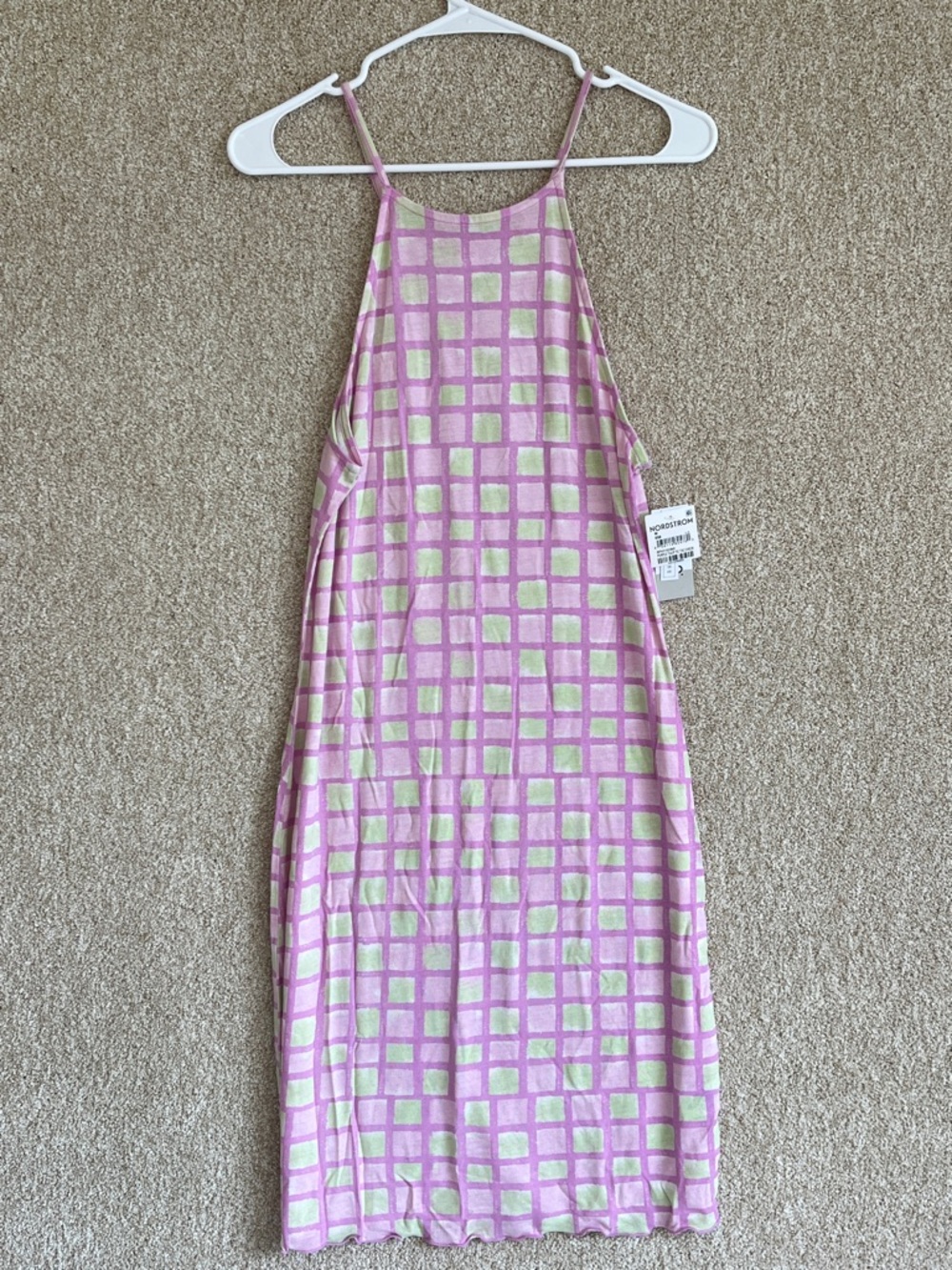 Nordstrom BP retro grid dress spring summer pastel feminine cottagecore coquette
